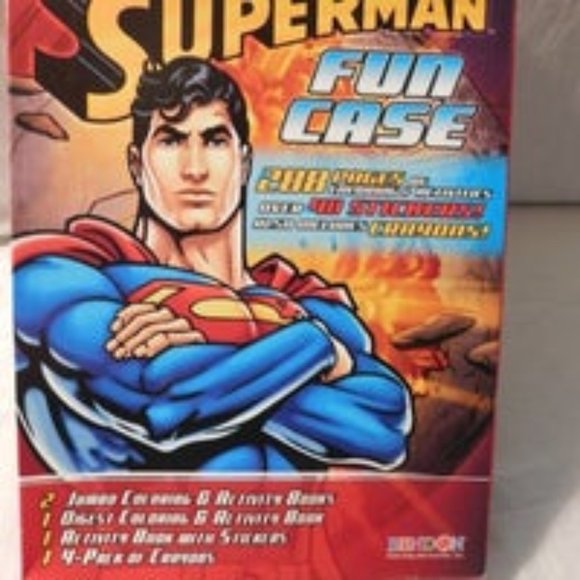 Superman Books and Stickers Fun Case - Picture 1 of 7